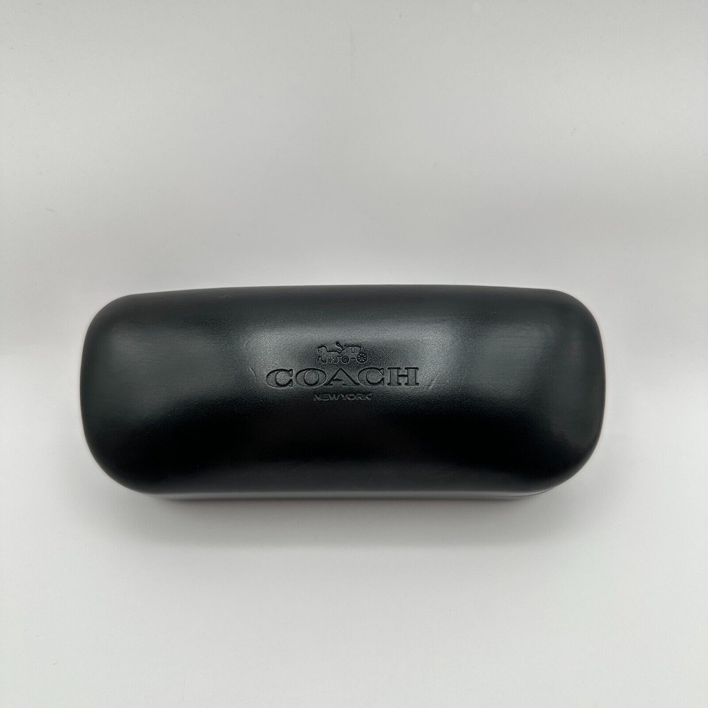 Coach New York Sunglasses Hard Case Black Leather Eyeglasses‎ Luxury Replacement